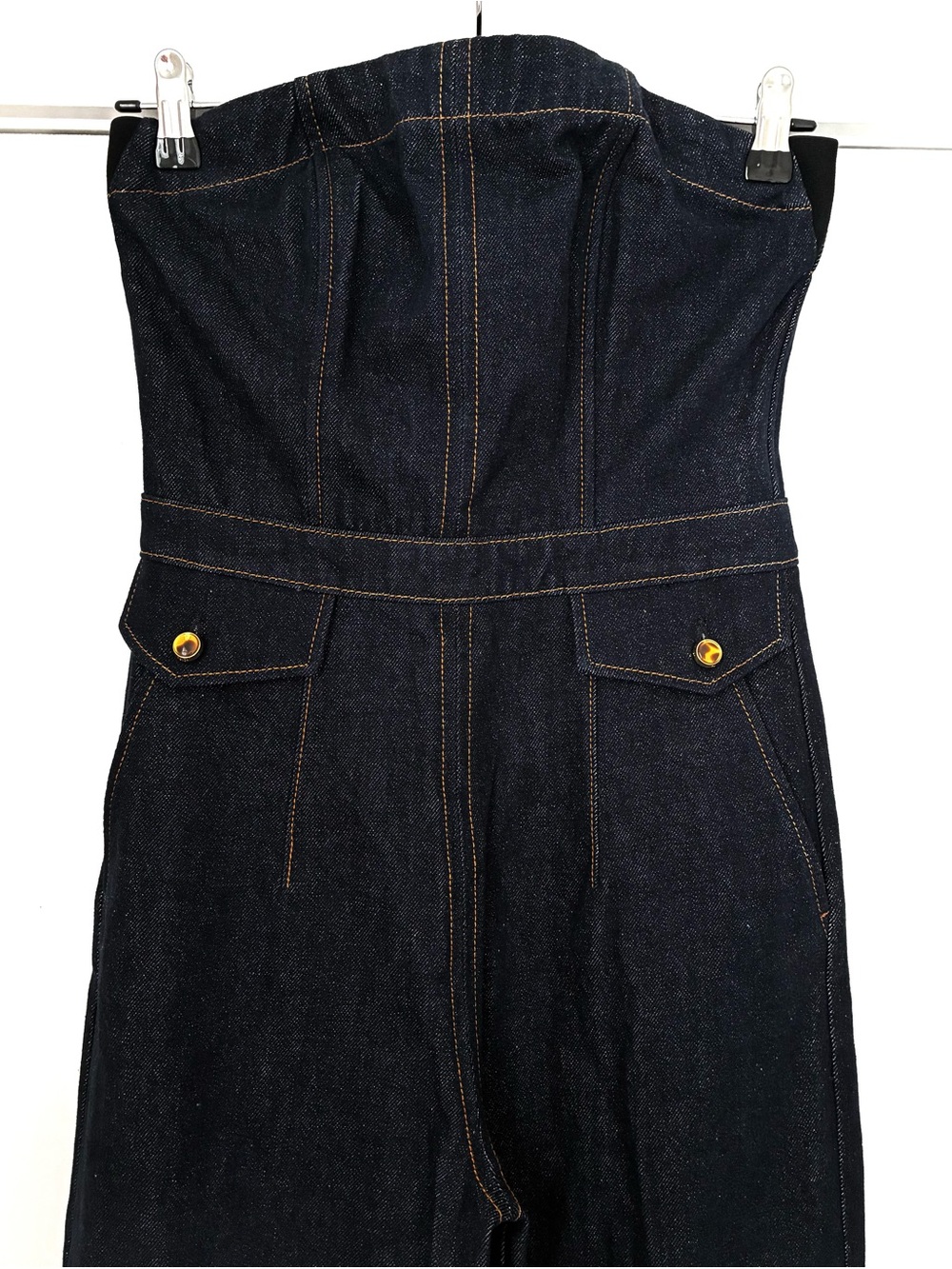 PAIGE Francesca Jumpsuit in Saville Blue Denim Wide Leg Utility One Piece NWT - Picture 9 of 12
